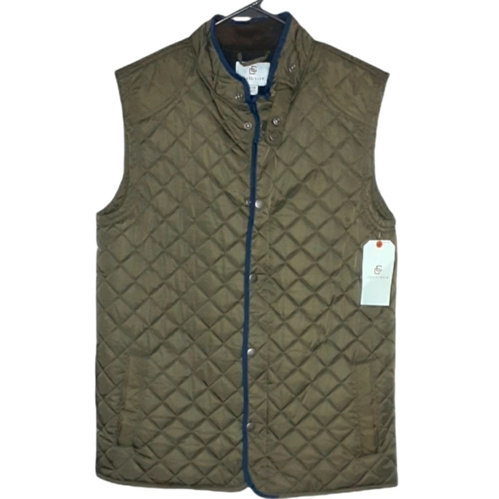 Class Club Men's Outdoor Vest Olive Green Size 18-20 NWT
